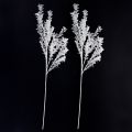 Rama artificial esmerilada decorativa para invierno, color blanco, 78 cm, 2 unidades | Floristik24.es