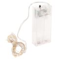 Guirnalda de luces LED para interiores, funciona con pilas, luz blanca cálida, 30 LED, 3 m, 6 unidades | Floristik24.es