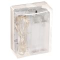 Guirnalda de luces LED para interiores, funciona con pilas, luz blanca cálida, 30 LED, 3 m, 6 unidades | Floristik24.es