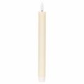Floristik24 Vela LED cónica blanca con luz blanca cálida, 24 cm, con temporizador, 2 unidades.