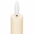 Vela LED cónica blanca con luz