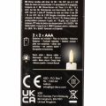 Vela LED cónica blanca con luz