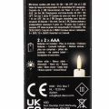 Vela LED cónica, roja con luz