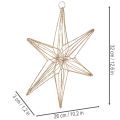 Estrella decorativa LED de alambre para colgar, para uso interior, 32 cm. | Floristik24.es