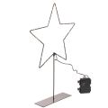 Floristik24 Estrella LED con compartimento para pilas y soporte para alféizar o mesa (46 cm).