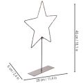 Estrella LED con compartimento para pilas y soporte para alféizar o mesa (46 cm). | Floristik24.es
