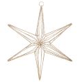 Floristik24 Estrella decorativa LED de alambre, adorno colgante para interiores, 40 LED, blanco cálido, 42 cm