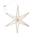 Estrella decorativa LED de alambre, adorno colgante para interiores, 40 LED, blanco cálido, 42 cm | Floristik24.es