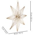 Estrella decorativa LED de alambre para colgar, para uso interior, funciona con pilas, 51 cm. | Floristik24.es