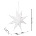 Estrella colgante LED con temporizador, luz blanca cálida, para exteriores, 38 cm. | Floristik24.es