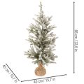 Árbol de Navidad artificial con nieve en bolsa de yute, 40 LED, para uso interior, 85 cm. | Floristik24.es