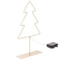 Floristik24 Silueta de árbol de Navidad con 60 LED blancos cálidos para decoración de mesas de interior, 37 cm.