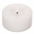 Floristik24 Vela LED XL Tealight blanca de cera auténtica con temporizador, luz blanca cálida, 6 cm, 2 unidades.