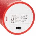 Vela LED cilíndrica roja con