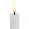 Floristik24 Vela LED vela de mesa de cera blanco cálido para batería Ø2cm 24cm 2pcs