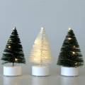 Floristik24 Árbol de Navidad LED verde / blanco 10cm 3pcs