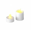 Floristik24 Juego de 16 velas de té LED con efecto de llama blanca cálida, 32 pilas surtidas