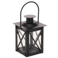 Floristik24 Farol negro con asa para vela pequeña, 16 cm, 2 unidades.