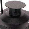 Farol negro con asa para vela