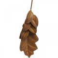 Floristik24 Hojas de metal para colgar hojas de otoño marrón óxido 7.5-10cm 4pcs