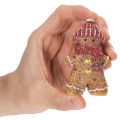 Figura decorativa artificial de hombre de jengibre, 8 cm, 3 piezas | Floristik24.es