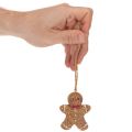 Adornos colgantes decorativos, figuras artificiales de pan de jengibre, 7 cm, 3 piezas | Floristik24.es