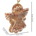 Adornos colgantes decorativos, figuras artificiales de pan de jengibre, 7 cm, 3 piezas | Floristik24.es