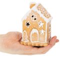 Portavelas con forma de casa de jengibre, ideal para colocar de pie o decorar, 13 cm. | Floristik24.es