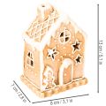 Portavelas con forma de casa de jengibre, ideal para colocar de pie o decorar, 13 cm. | Floristik24.es