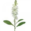 Floristik24 Levkoje Flor artificial blanca Flor de tallo artificial 78cm