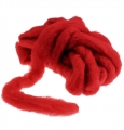 Mecha de lana 10m rojo oscuro
