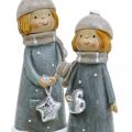 Floristik24 Figuras decorativas invierno figuras infantiles niñas H14.5cm 2pcs