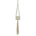 Floristik24 Decoración colgante macramé crema estilo boho Ø12cm H79cm