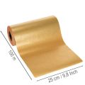 Rollo de papel para dobladillos, dorado/rojo, 25 cm x 100 m, artículos de floristería. | Floristik24.es