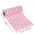 Papel para puños con motivo de corazón, rosa, 25 cm, 100 m | Floristik24.es