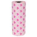 Papel para puños con motivo de corazón, rosa, 25 cm, 100 m | Floristik24.es