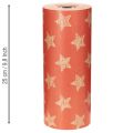 Papel para dobladillos con estrellas, rollo para artículos de floristería, 25 cm x 100 m | Floristik24.es