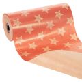 Papel para dobladillos con estrellas, rollo para artículos de floristería, 25 cm x 100 m | Floristik24.es