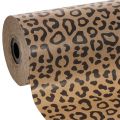 Floristik24 Papel para dobladillos, estampado de leopardo, rollo de 25 cm y 100 m, para envolver regalos.