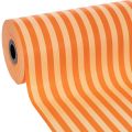 Floristik24 Rollo de papel para puños, rayas naranjas, 25 cm x 100 m
