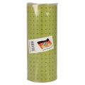 Floristik24 Papel para puños papel de seda lunares verde musgo 25cm 100m