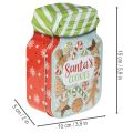Lata metálica para galletas con diseño navideño en forma de tarro de galletas, 15 cm, 2 unidades | Floristik24.es