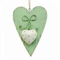 Floristik24 Corazón de metal, corazón decorativo para colgar, decoración de corazón H14.5cm 2pcs