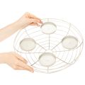 Portavelas redondo para corona de Adviento con capacidad para cuatro velas pequeñas o velas largas, 35 cm. | Floristik24.es