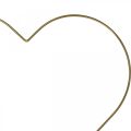 Floristik24 Anillo de metal en forma de corazón, decoración colgante de metal, lazo decorativo dorado AN32,5cm 3uds