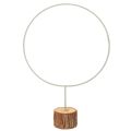 Floristik24 Anillo redondo decorativo sobre base de madera y metal, para flores secas, 52 cm.