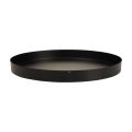 Bandeja de metal bandeja para velas redonda negra Ø20cm H2,5cm 2ud | Floristik24.es