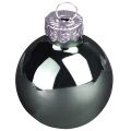 Mini bolas navideñas cristal verde nácar gris Ø3cm 22 piezas | Floristik24.es