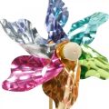 Floristik24 Mini molinete, decoración de fiesta, molino de viento en un palo, colorido, decoración para el jardín, tapones de flores Ø8,5cm 12 piezas
