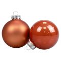 Mini bolas navideñas de cristal bolas de cristal rojo-marrón Ø4cm 24ud